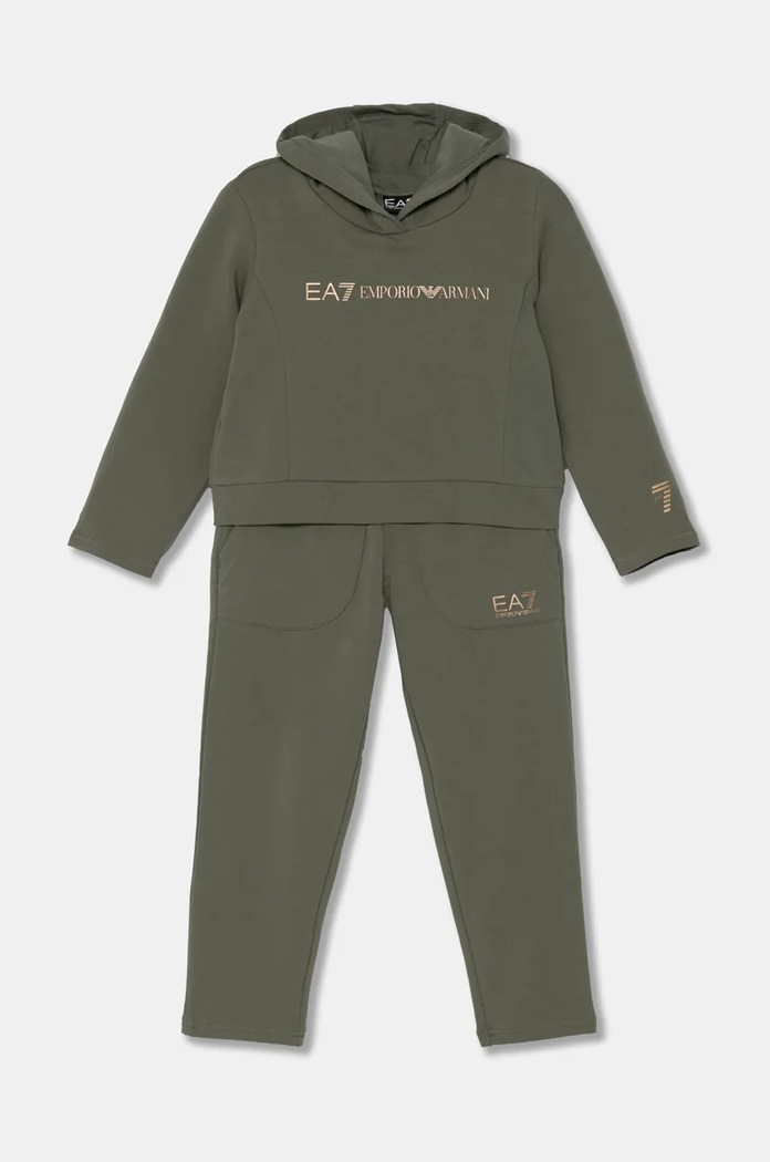 Tepláková súprava EA7 Emporio Armani bavlna zelená 6DFV02.FJZEZ