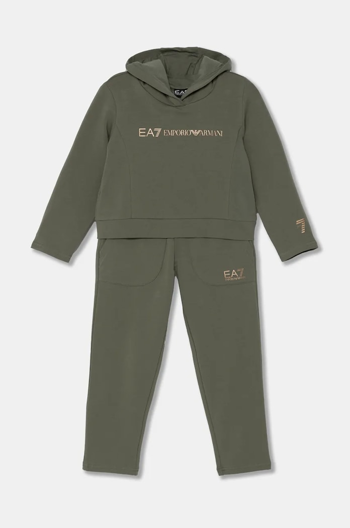 Tepláková súprava EA7 Emporio Armani bavlna zelená 6DFV02.FJZEZ
