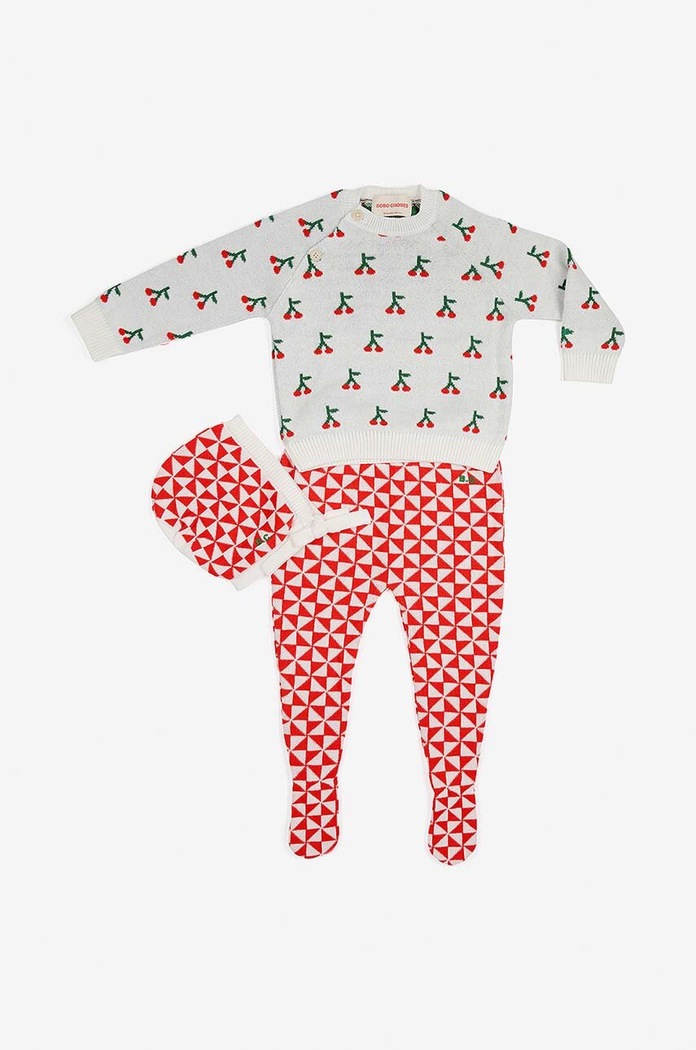 Σετ μωρού Bobo Choses Cherry 224AB107 κόκκινο AW24