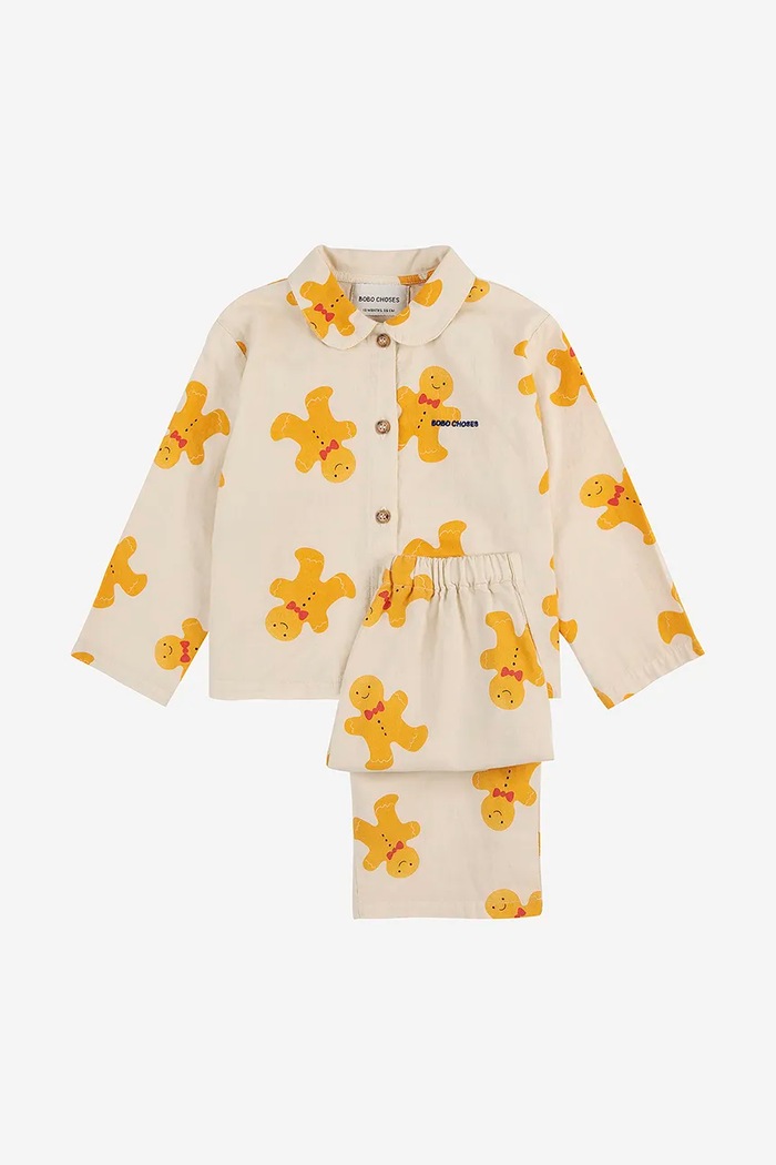 Παιδικό βαμβακερό σετ Bobo Choses Gingerbread 224FB007 μπεζ AW24