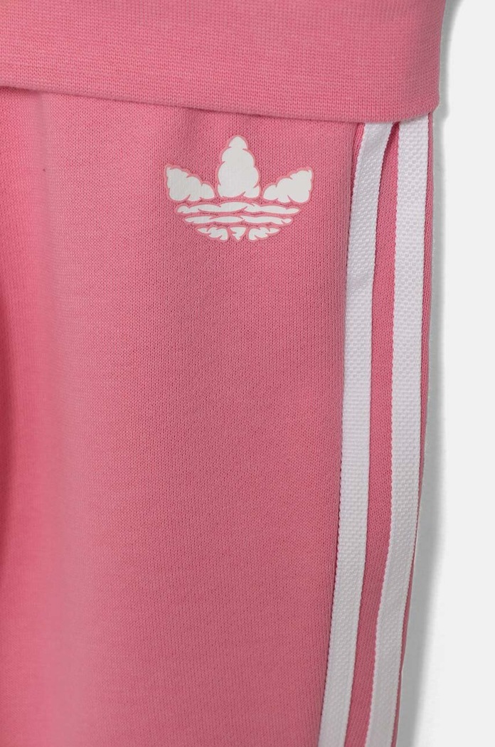 Dječja pamučna trenirka adidas Originals CREW SET roza JN4669