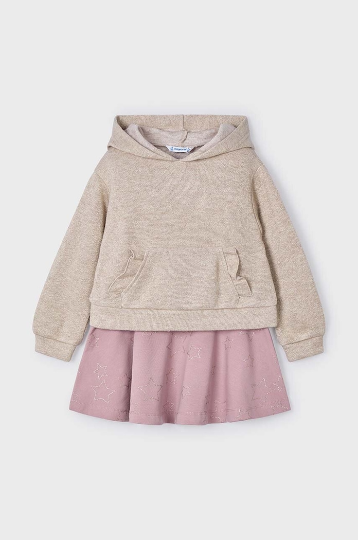 Mayoral komplet - bluza i spódnica wzorzyste różowy 4936.6J.Mini.9BYH