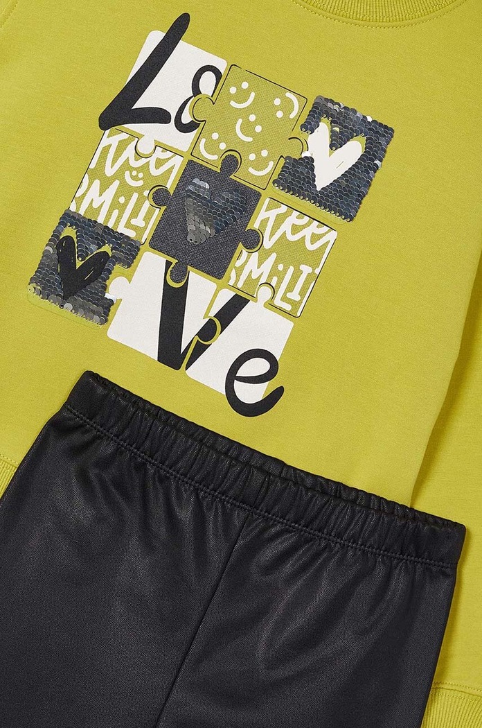 Mayoral bluza i legginsy dziecięce 4708.6D.Mini.9BYH zielony AW24
