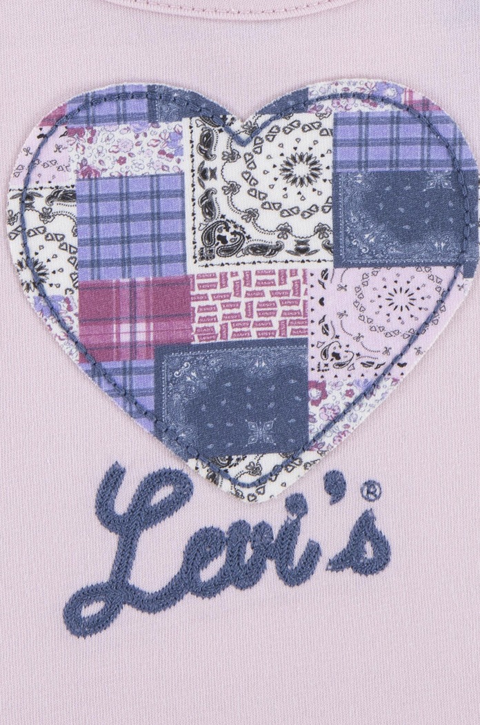 Fete Levi's Compleu bebe PUFF SLEEVE TEE & JEAN SET 1EL502 roz