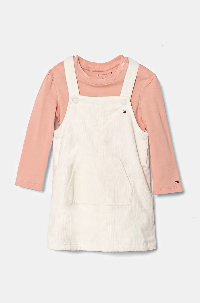Tommy Hilfiger komplet niemowlęcy tkanina biały KN0KN01947.9BYH