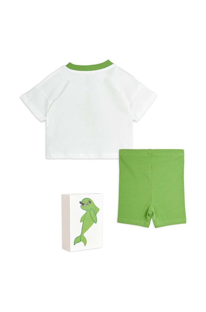 Komplet za bebe Mini Rodini Dolphin 2464010675 zelena AW24