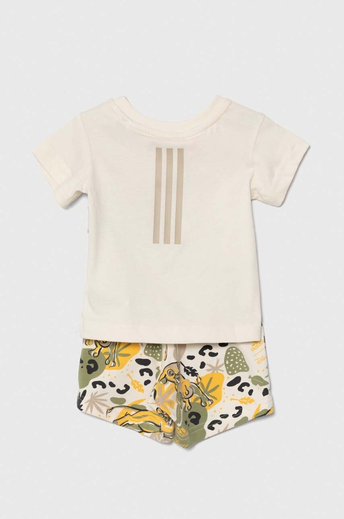 adidas komplet bawełniany niemowlęcy I DY LK T SET IV7361 biały AW24
