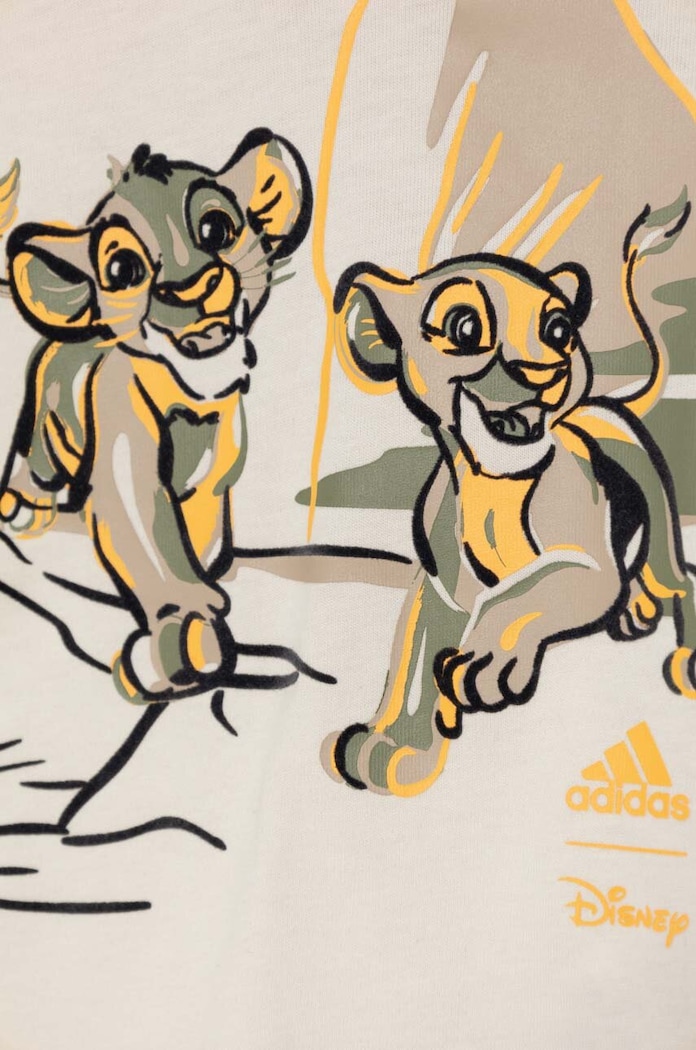 Chłopiec adidas komplet bawełniany niemowlęcy I DY LK T SET IV7361 biały