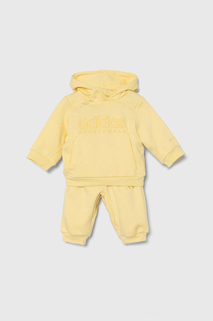 Βρεφική φόρμα adidas I SZN GFX SET πλεκτό ύφασμα κίτρινο IW6315