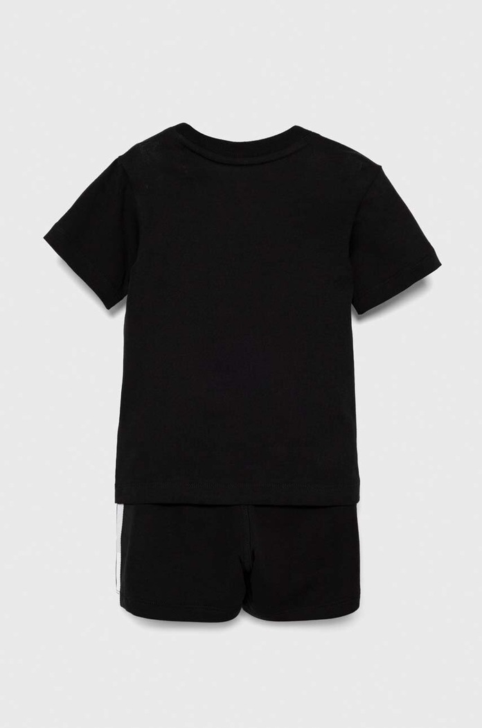 adidas Originals komplet dziecięcy SHORT TEE SET IX7509 czarny AW24