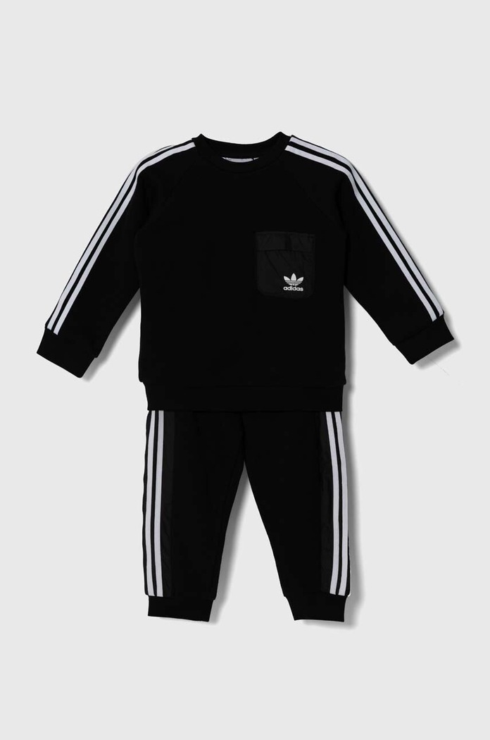 adidas Originals dres dziecięcy CREW SET tkanina czarny IX7517