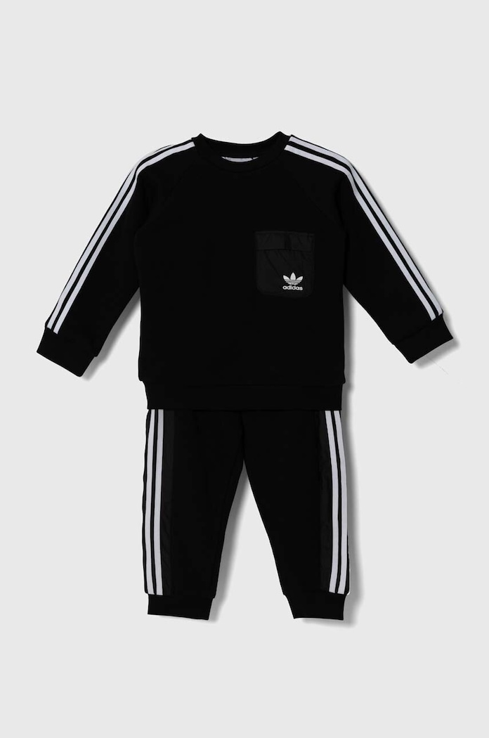 adidas Originals dres dziecięcy CREW SET tkanina czarny IX7517