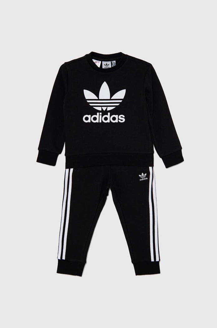adidas Originals dres dziecięcy TREFOIL CREW SE IY4784 czarny AW24