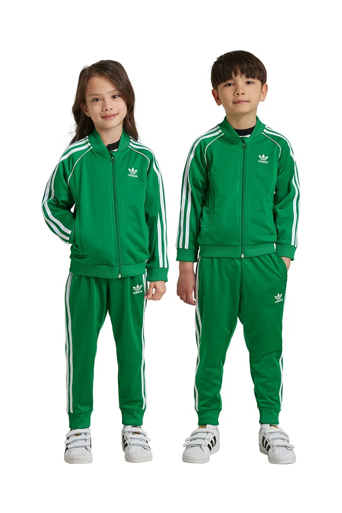 adidas Originals dres dziecięcy SST TRACKSUIT dzianina zielony IY4791
