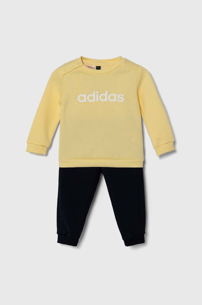 Παιδική φόρμα adidas I LIN FLOG πλεκτό ύφασμα κίτρινο IZ4970