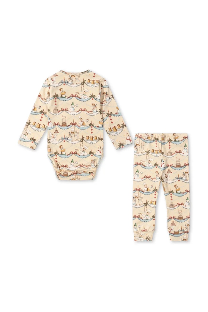 Konges Sløjd compleu bebe BASIC BODY/PANTS SET GOTS KS101888 bej AW24