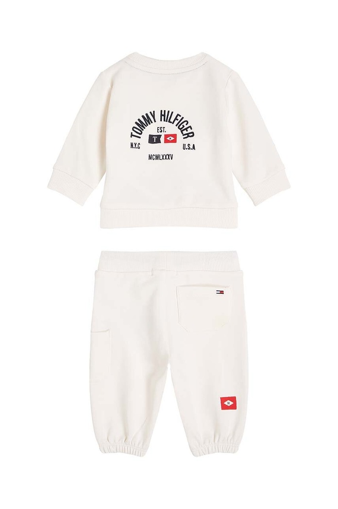 Trenirka za bebe Tommy Hilfiger KN0KN01923.9BYH bijela AW24