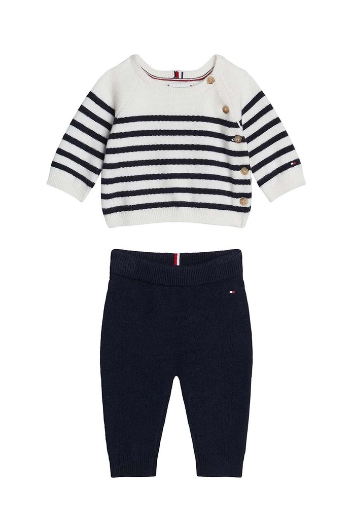 Σετ μωρού Tommy Hilfiger πλεκτό ύφασμα μαύρο KN0KN01924.9BYH