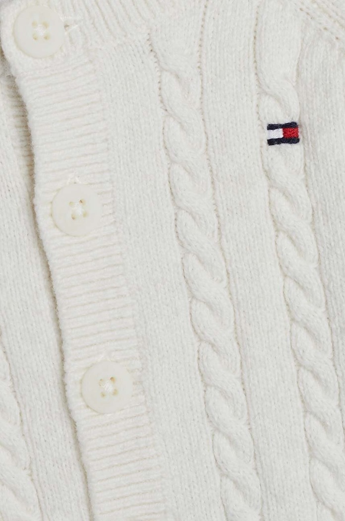 Chłopiec Tommy Hilfiger komplet niemowlęcy z domieszką wełny 3-pack KN0KN01929.9BYH biały