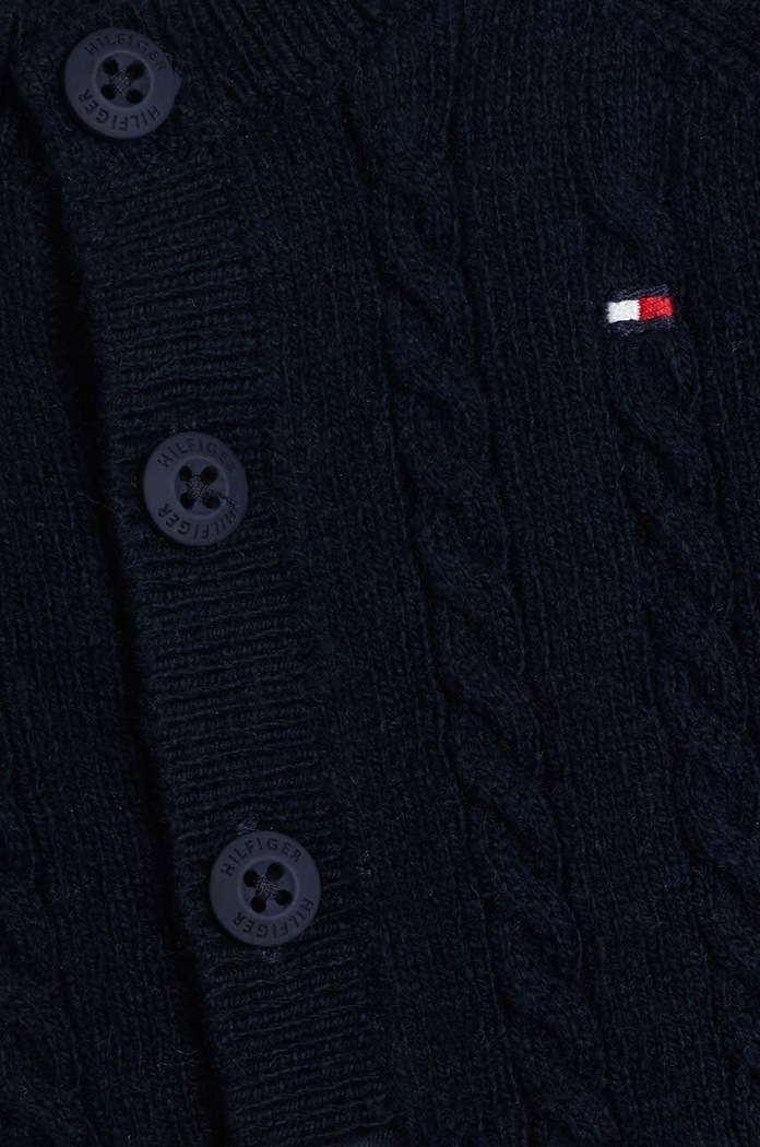 Chłopiec Tommy Hilfiger komplet niemowlęcy z domieszką wełny 3-pack KN0KN01929.9BYH czarny