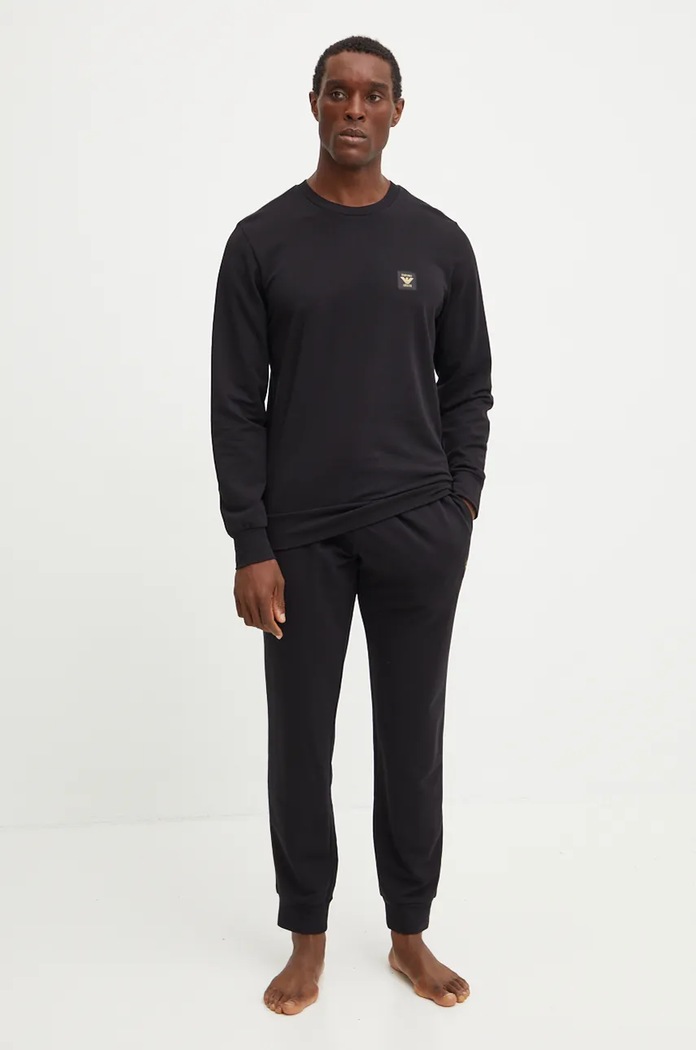 Tepláková souprava Emporio Armani Underwear pletenina černá 111943.4F595