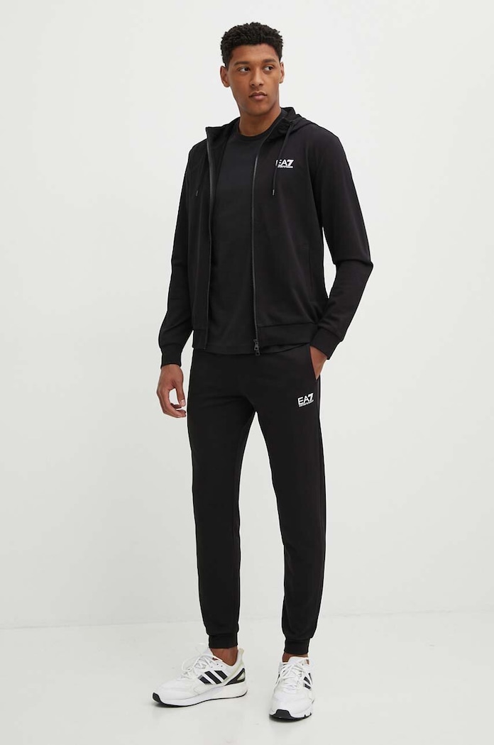 EA7 Emporio Armani trening din bumbac bumbac negru PJVRZ.8NPV63.1200