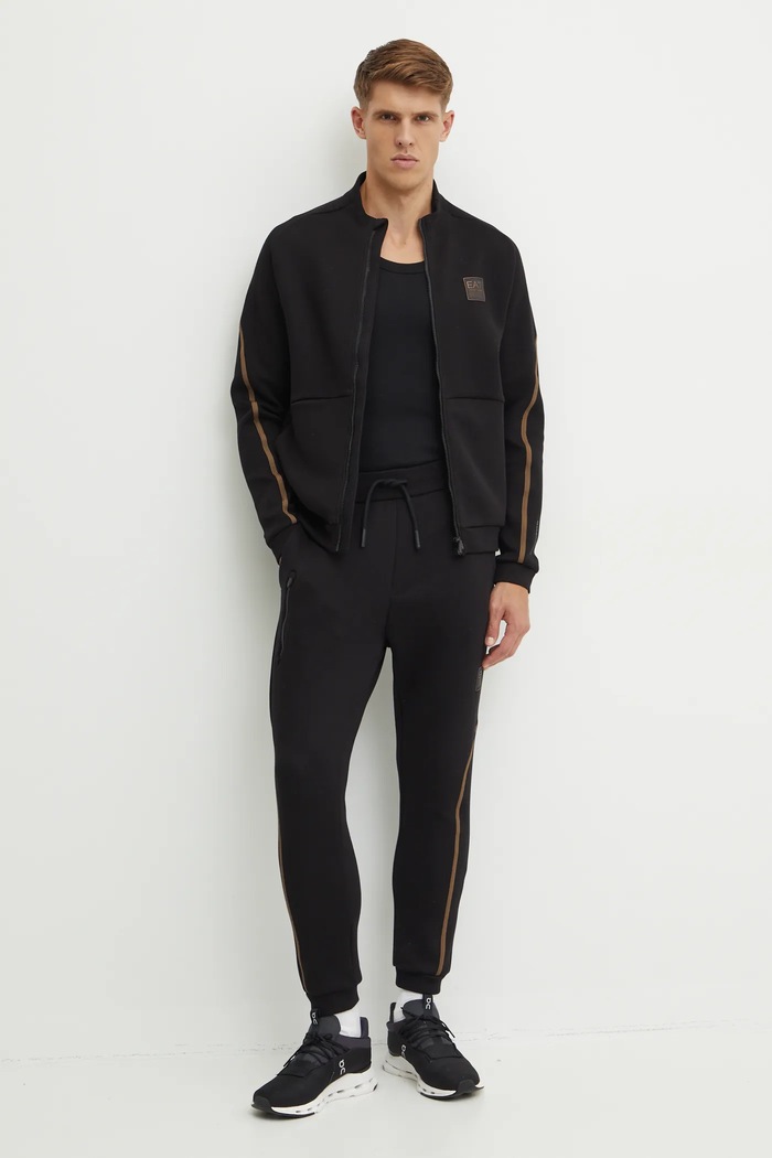 Спортивний костюм EA7 Emporio Armani трикотаж чорний PJODZ.6DPV62.1200