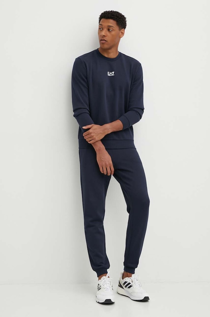 Спортивний костюм EA7 Emporio Armani гладкий темно-синій PJVTZ.8NPV66.1562