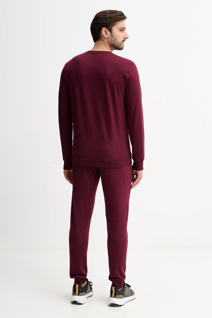 Bavlněná tepláková souprava Fila FPW1195 burgundské AW25