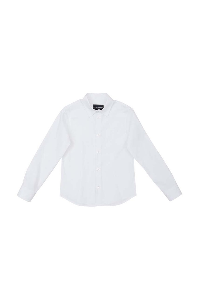 Dětská košile Emporio Armani dlouhý bílá 8N4CJ0.1N06Z