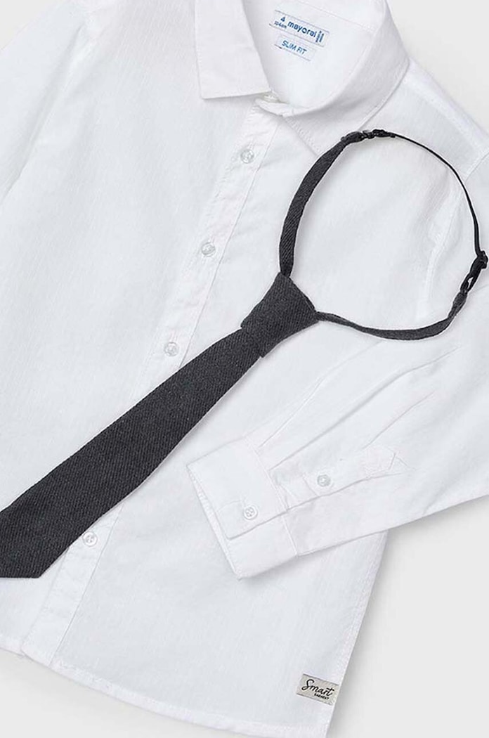 Παιδικό βαμβακερό πουκάμισο Mayoral 4109.5A.Mini.9BYH μπλε AW24