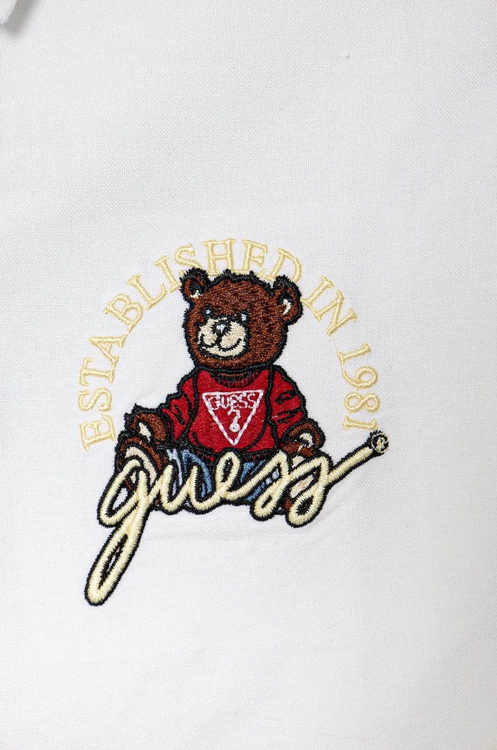 CHLAPEC Dětská bavlněná košile Guess L4BH02.W9CL0.9BYH bílá