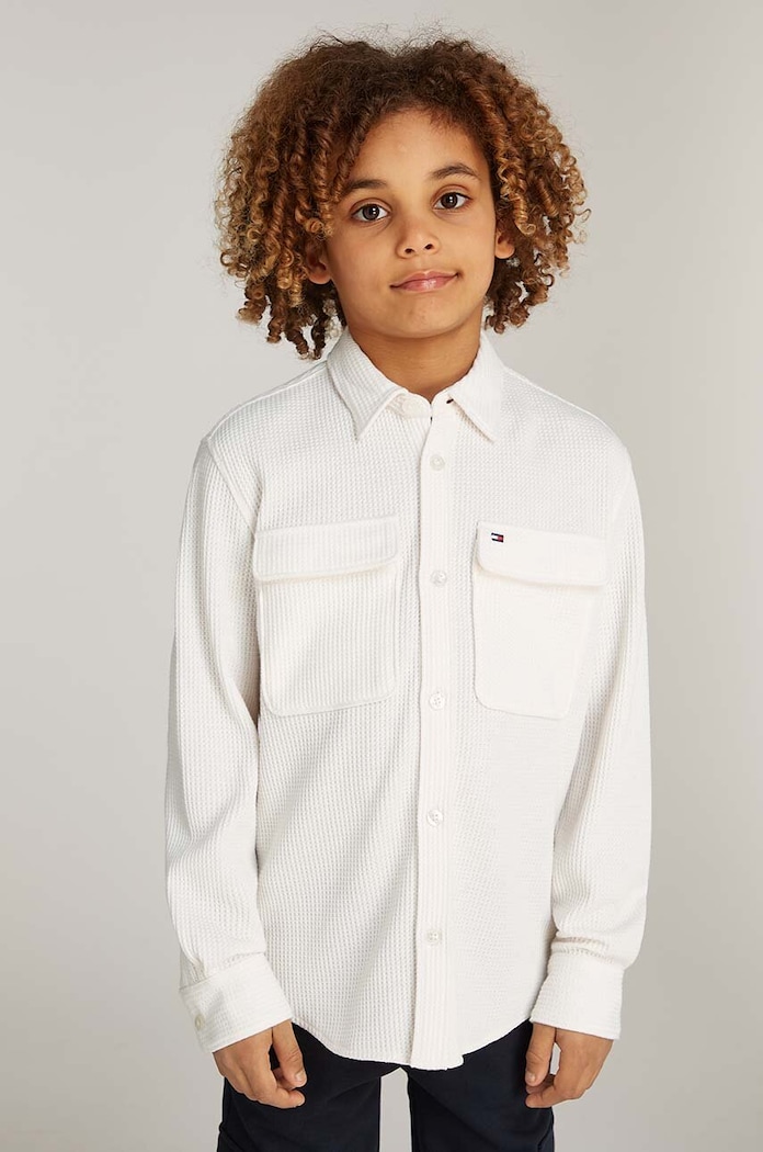 Tommy Hilfiger koszula dziecięca casual biały KB0KB09260.9BYH.128.176