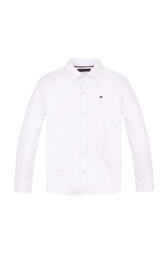 Tommy Hilfiger koszula bawełniana dziecięca KB0KB09262.9BYH.98.122 biały AW24