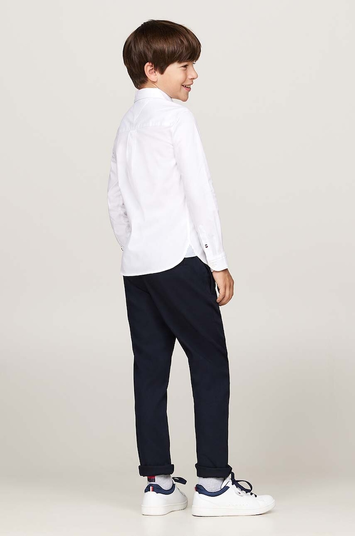 Tommy Hilfiger koszula bawełniana dziecięca KB0KB09262.9BYH.98.122 biały