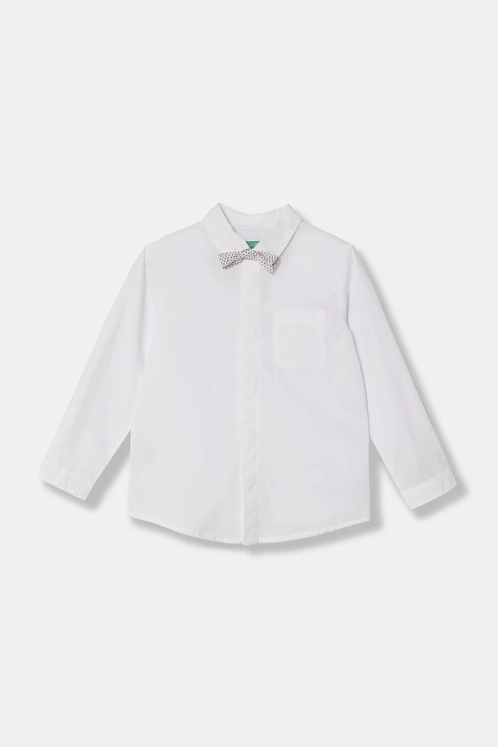 United Colors of Benetton koszula bawełniana dziecięca bawełna biały 59UXGQ029.P.Seasonal