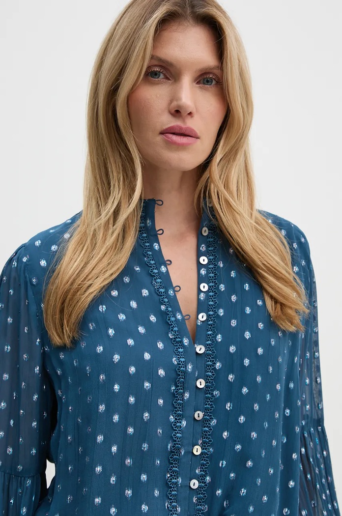 Košeľa Bruuns Bazaar DietesBBLillys shirt modrá BBW4042