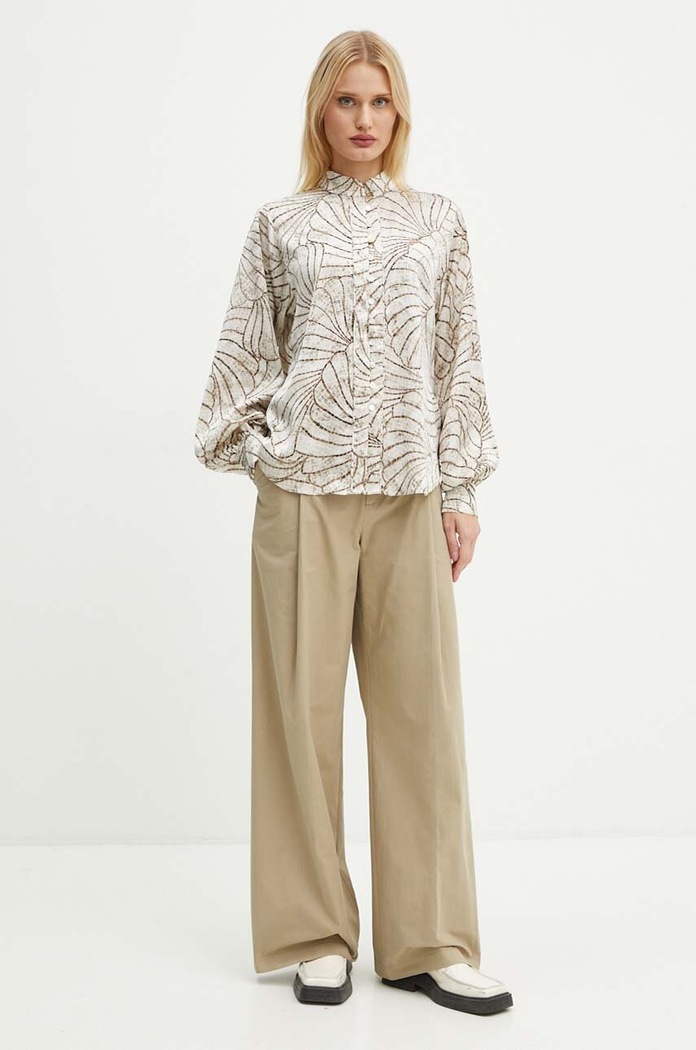 Bruuns Bazaar koszula AcaciaBBMeras shirt BBW4179 beżowy AW24