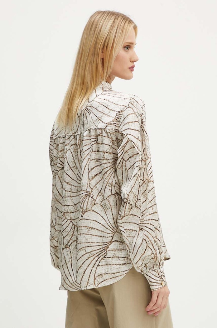 Odzież Bruuns Bazaar koszula AcaciaBBMeras shirt BBW4179 beżowy
