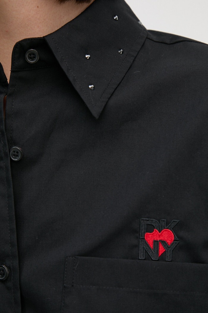 Bavlněná košile Dkny D2E4A112 černá