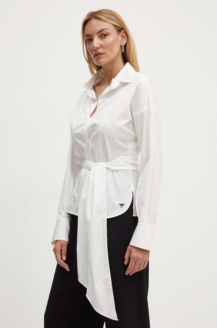 Weekend Max Mara koszula bawełniana wzorzyste biały 2425116071600