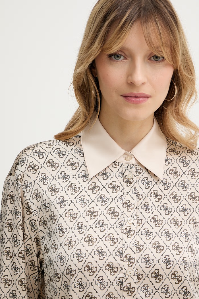 Guess cămașă ALEXANDRA bej W4YH47.WF1T2