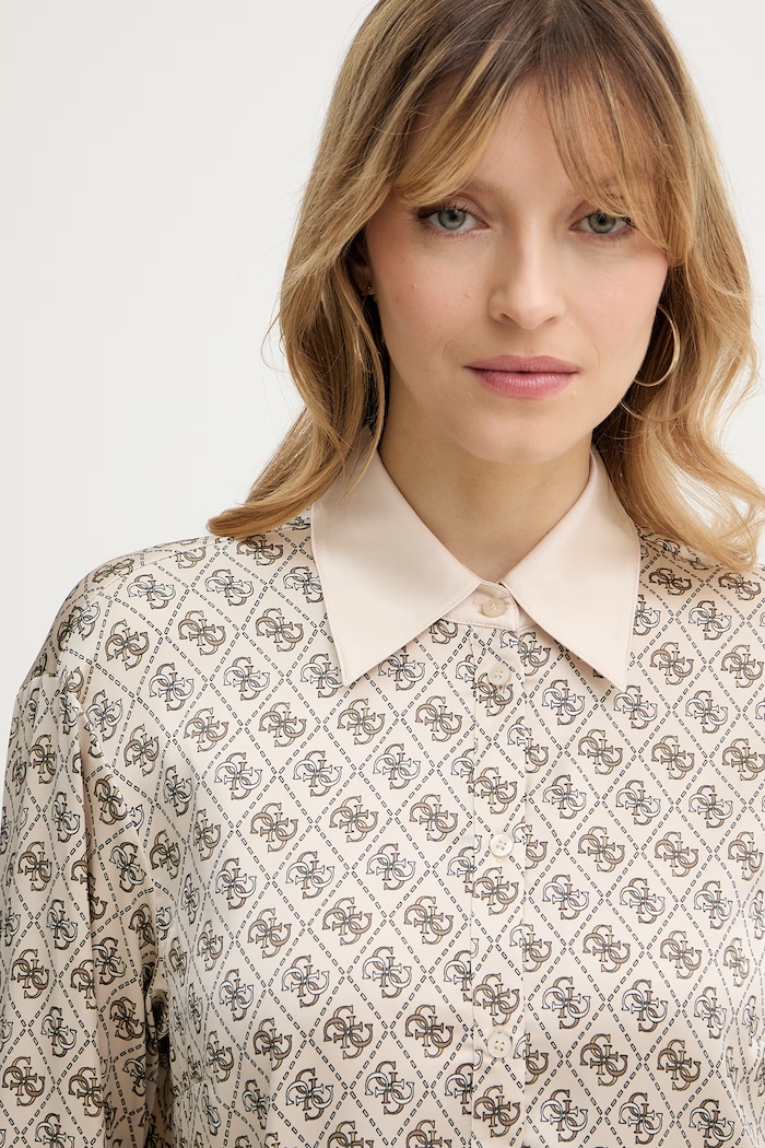 Guess cămașă ALEXANDRA bej W4YH47.WF1T2