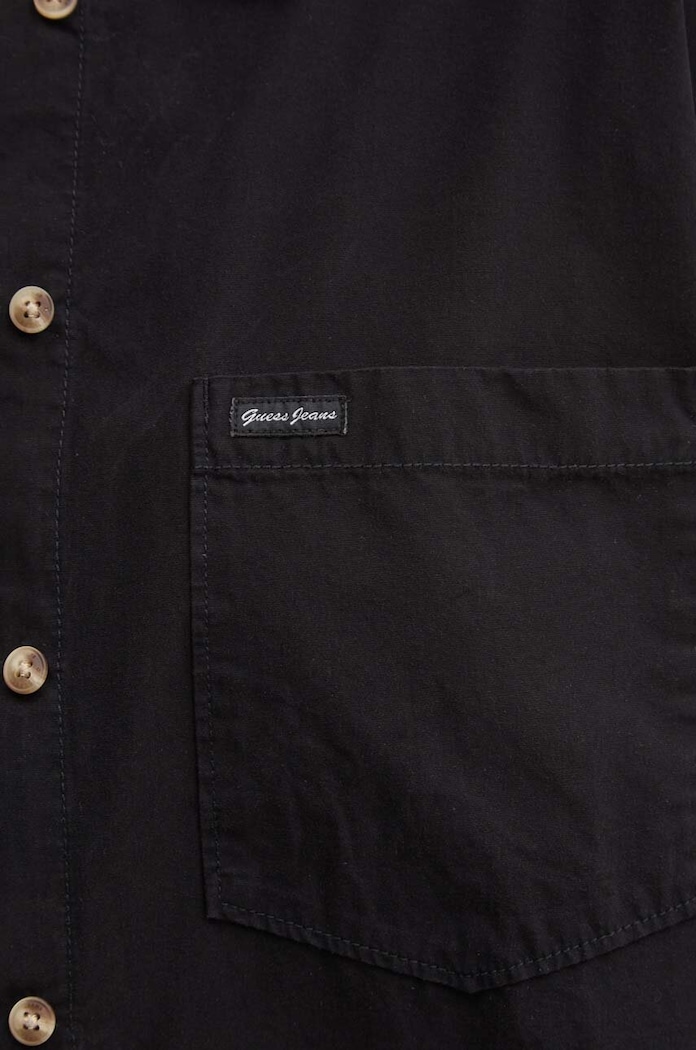 Bavlnená košeľa Guess Jeans W4YH22.WGCF1 čierna