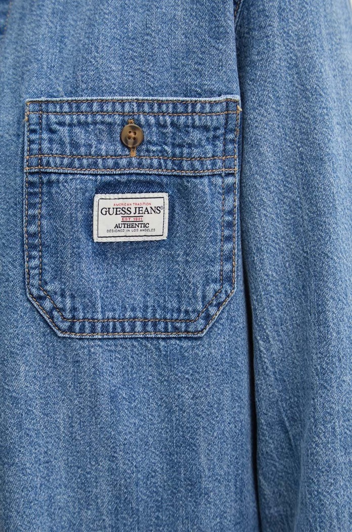 Džínová košile Guess Jeans W4YH37.D5EI2 modrá