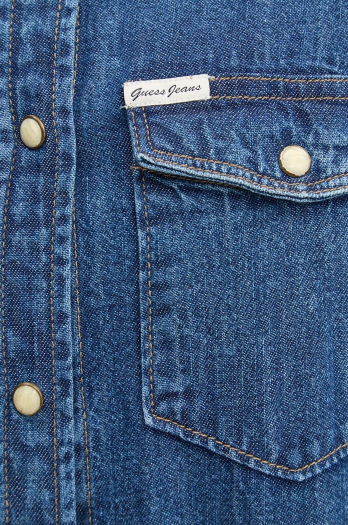 Guess Jeans camasa jeans W4YH35.D5EI3 albastru