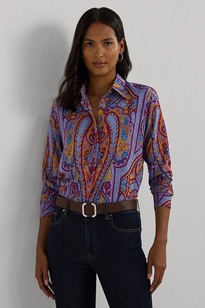 Lauren Ralph Lauren camasa lung multicolor 200940183