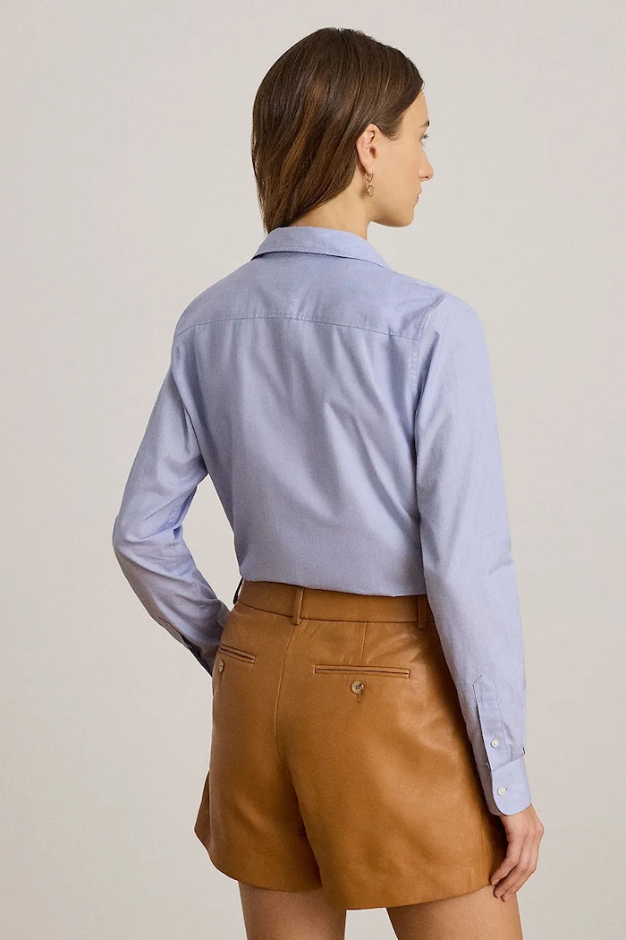 Lauren Ralph Lauren koszula bawełniana 200940254 niebieski SS25