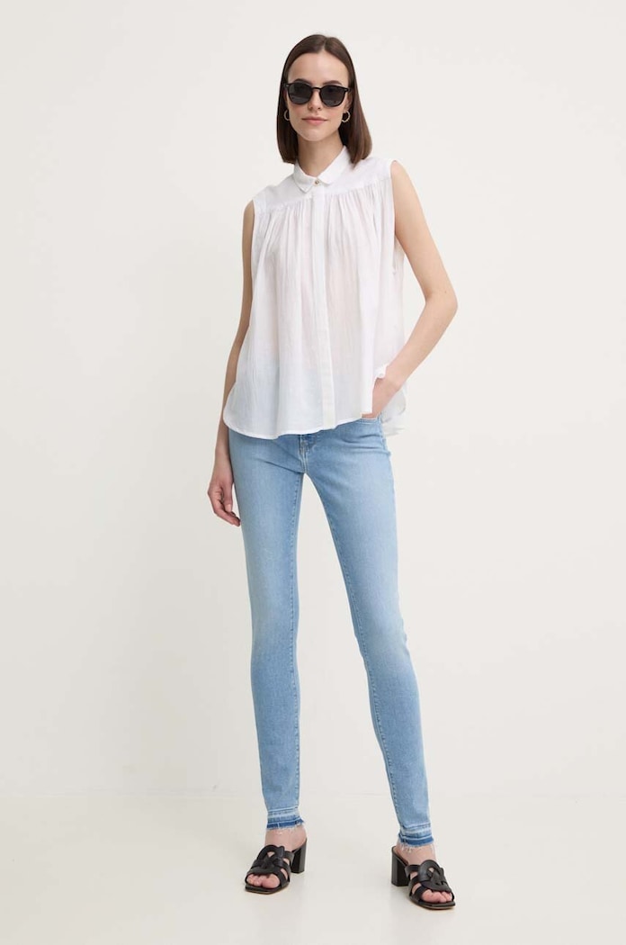 Πουκάμισο Pepe Jeans MINA PL304892 λευκό AW24