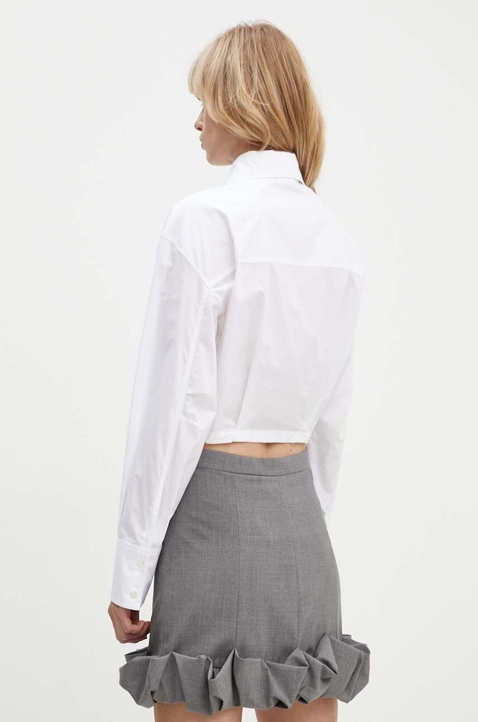 Odzież Moschino Jeans koszula bawełniana 0203.8231 biały